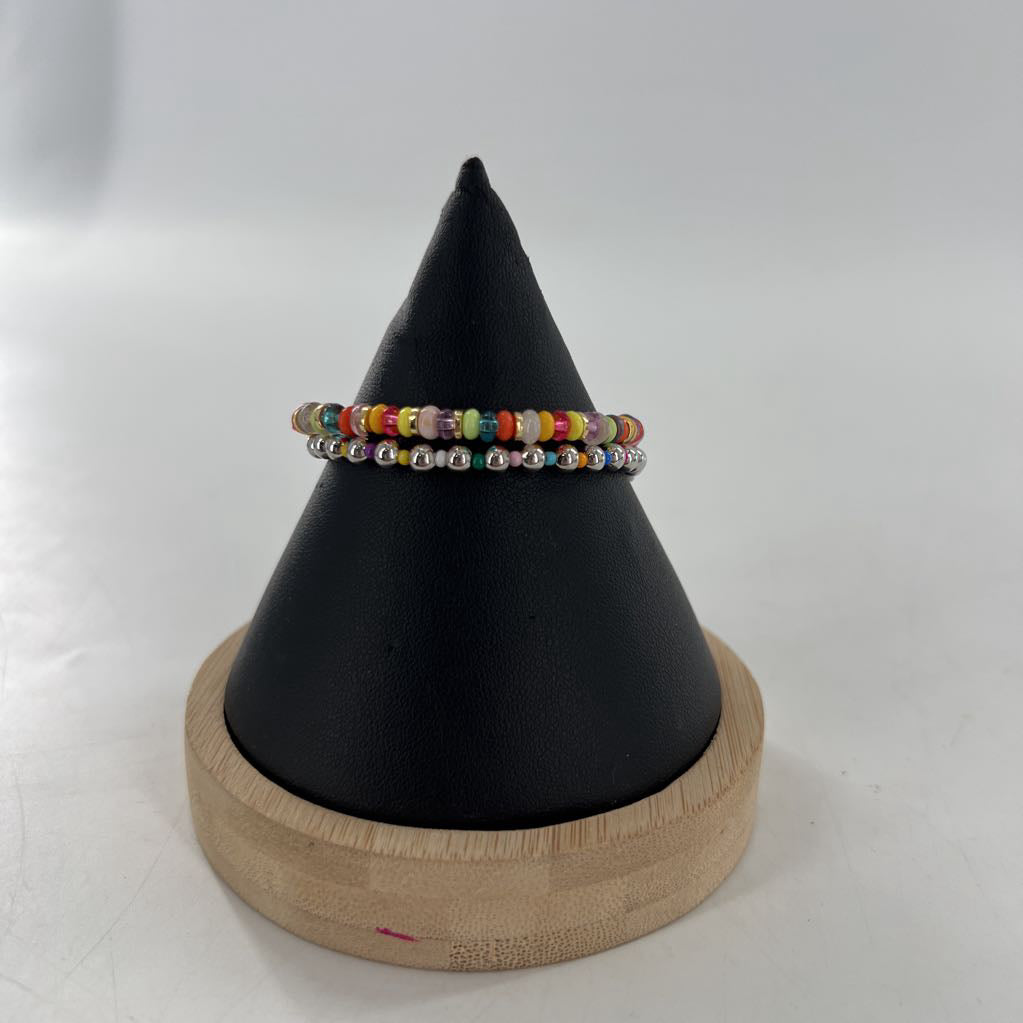 colorful stretch beaded bracelet set