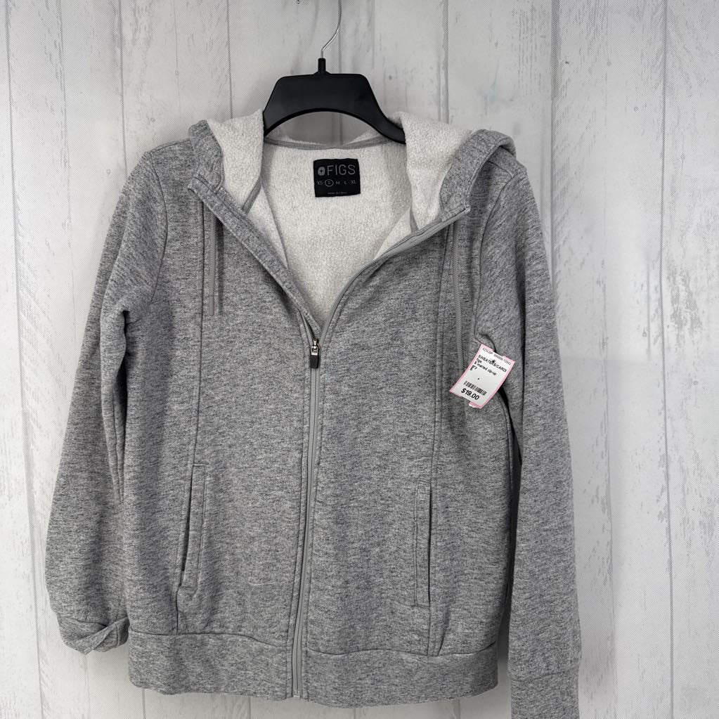 S marled zip-up hoodie