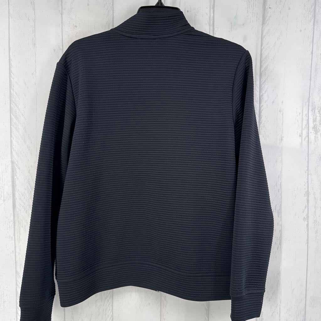 M ribbed zip-up jacket