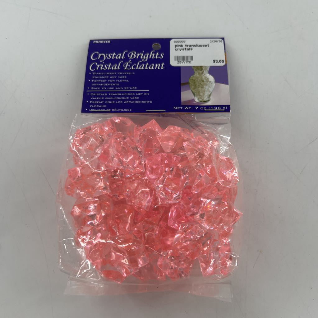 pink translucent crystals