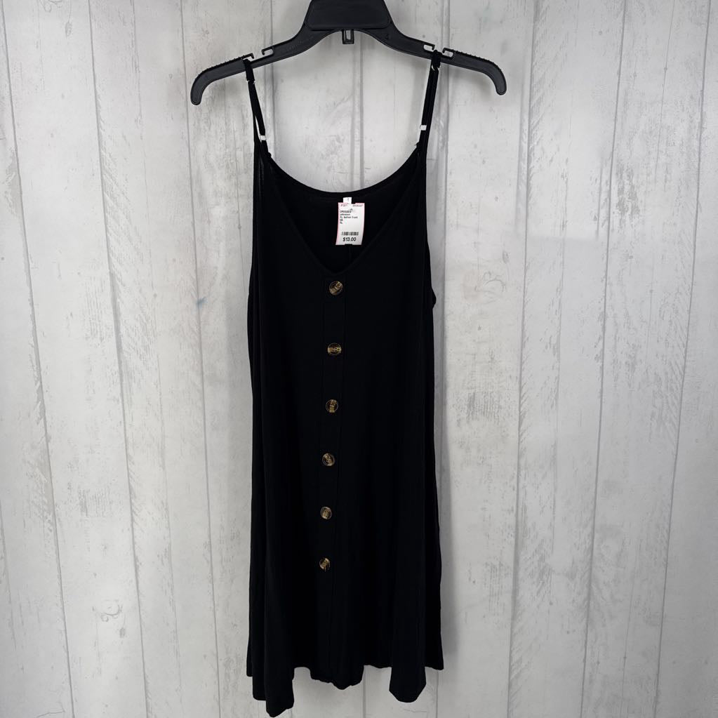 XL button front slvls dress