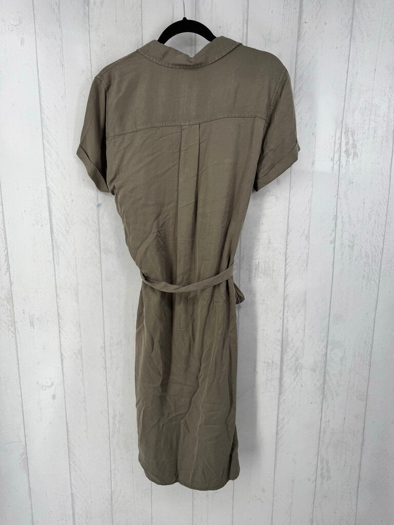 L button down belted s/s dress