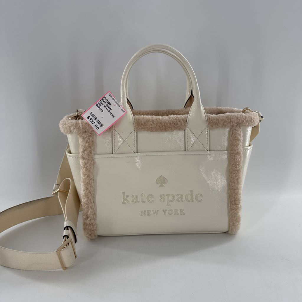 faux shearling sm tote