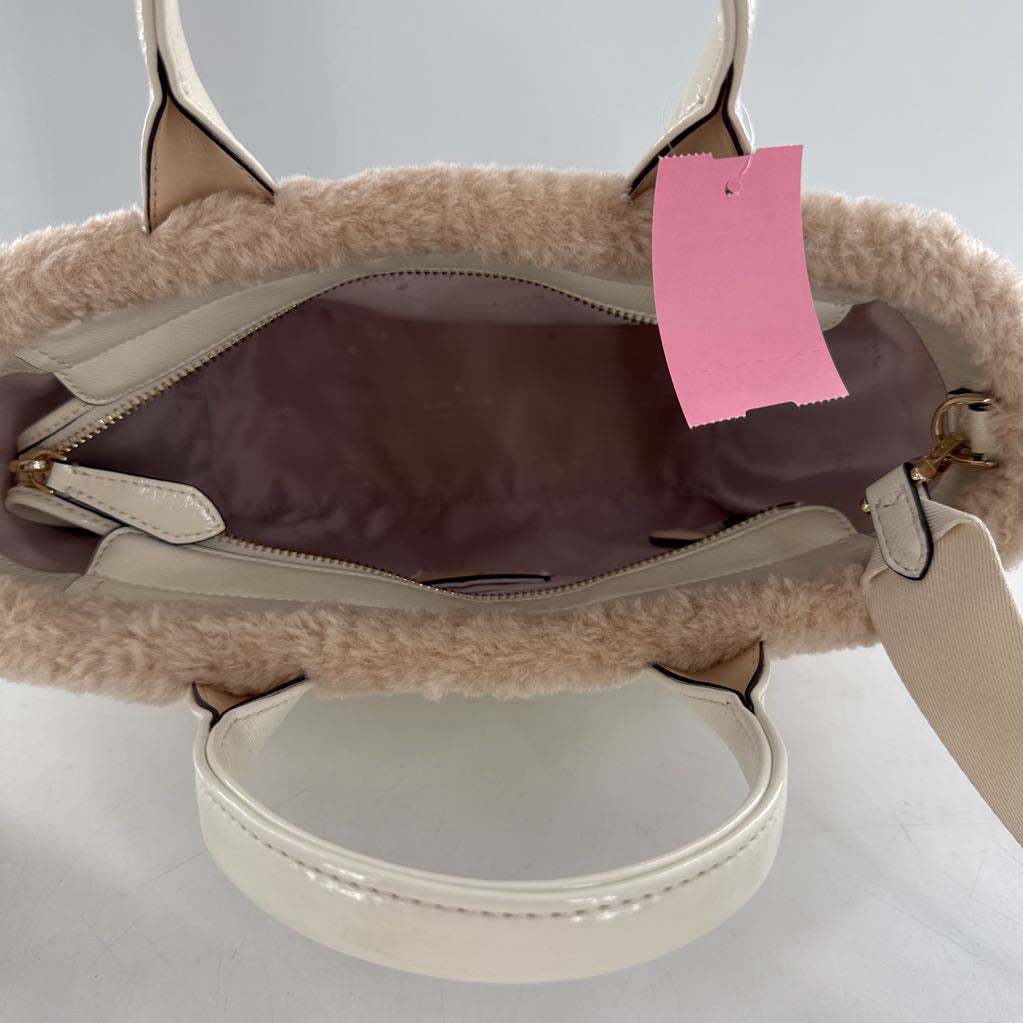 faux shearling sm tote