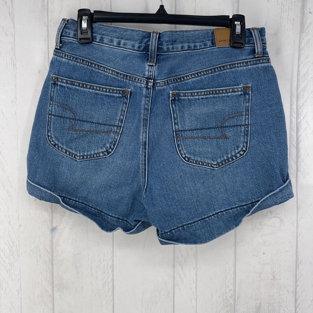 8 denim mom shorts