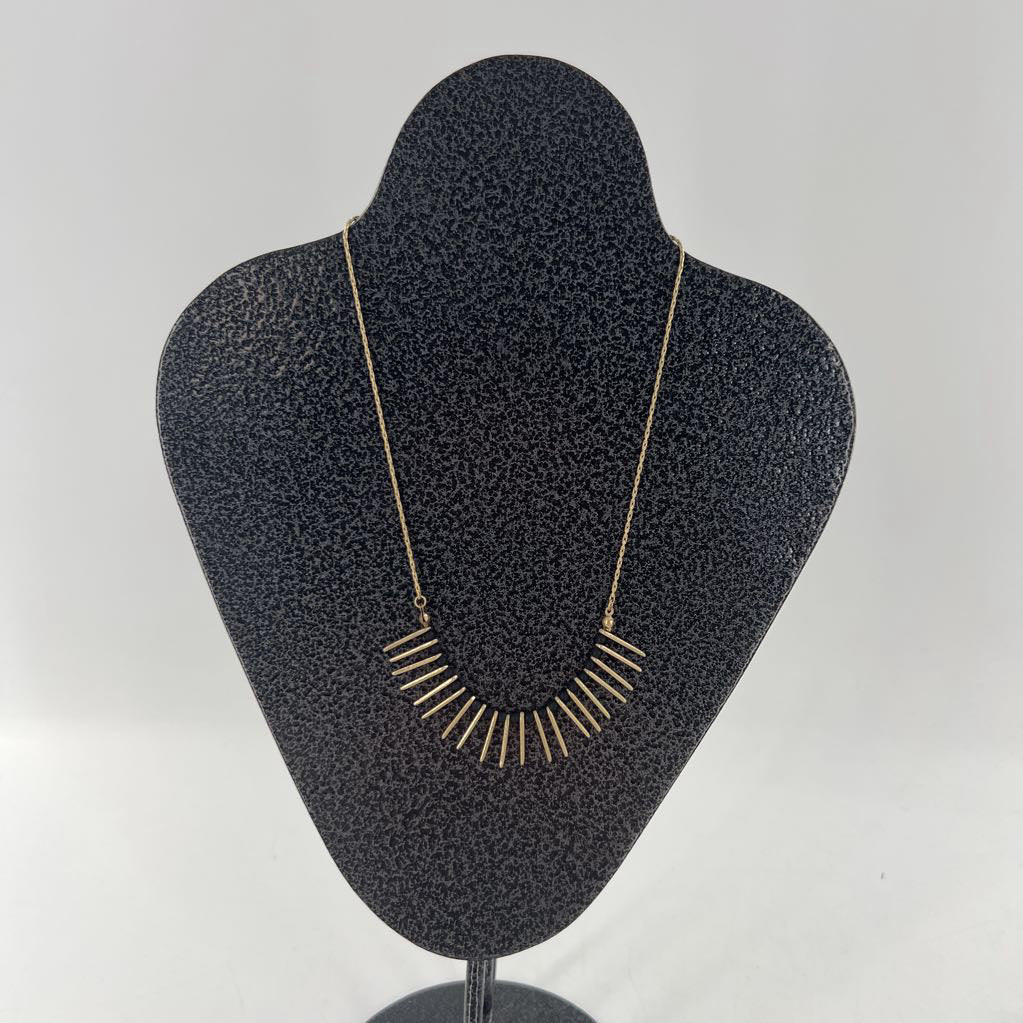 10" gold tone w/spikes necklace