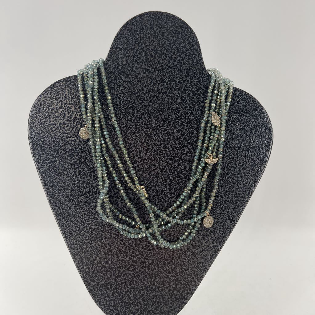 beaded adjustable necklace