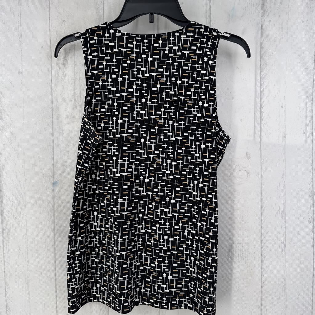 S printed v-neck tank