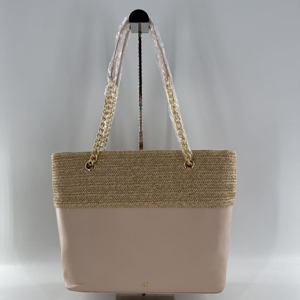 daisy bow straw vegan dual tote bag