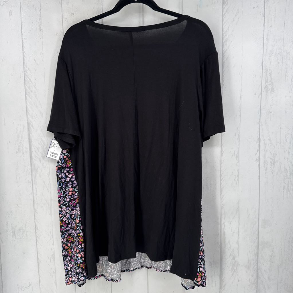 2X flo print s/s top