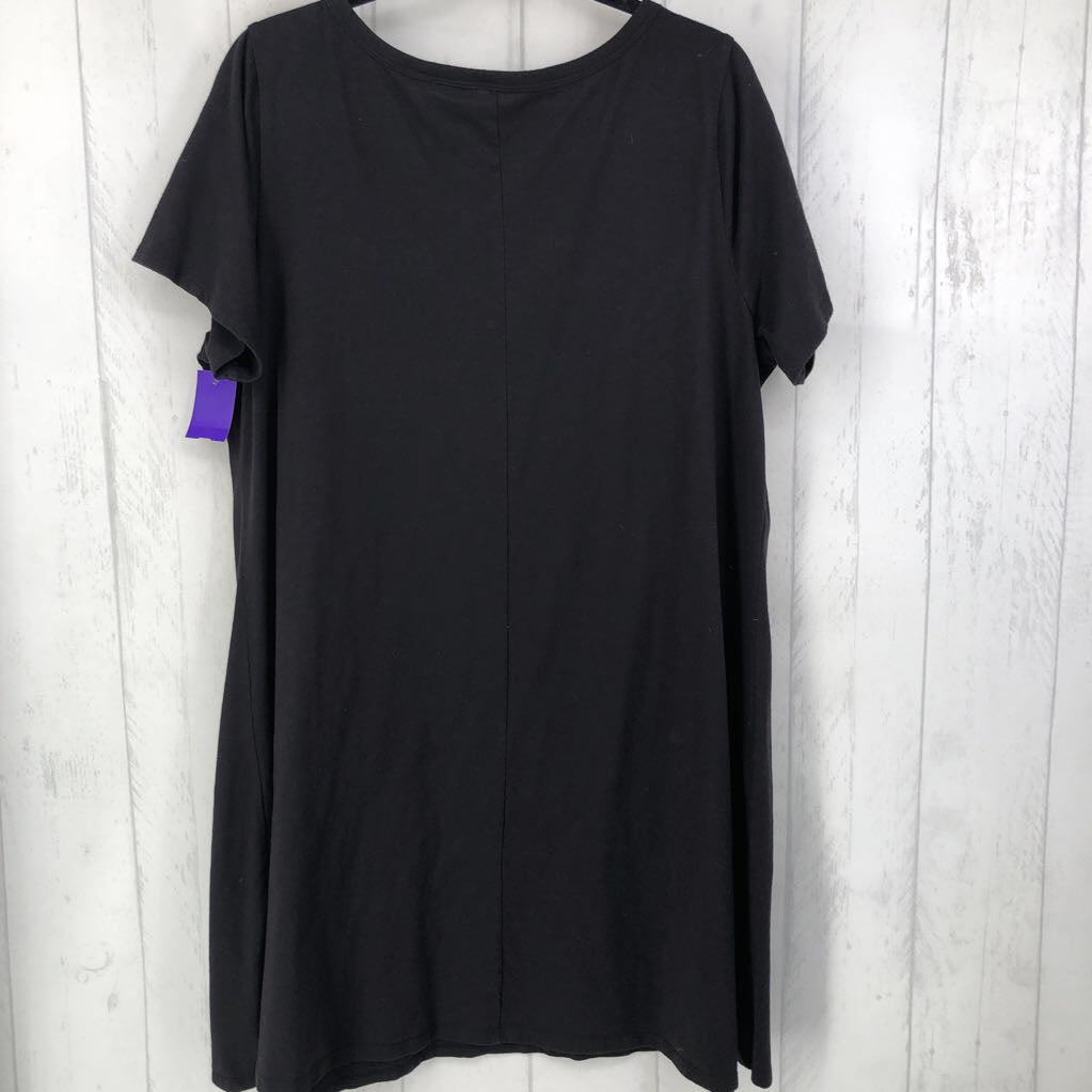 1X scoop neck s/s t-shirt dress