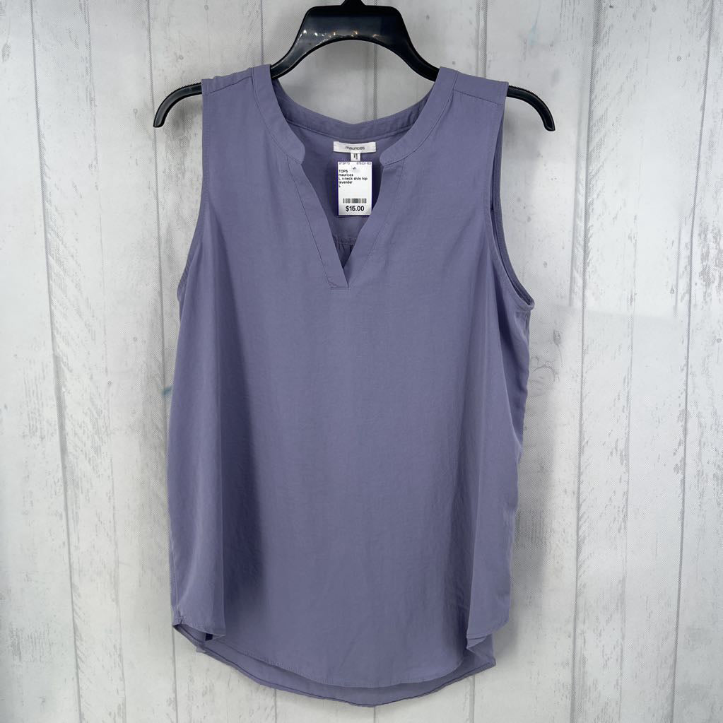 L v-neck slvls top