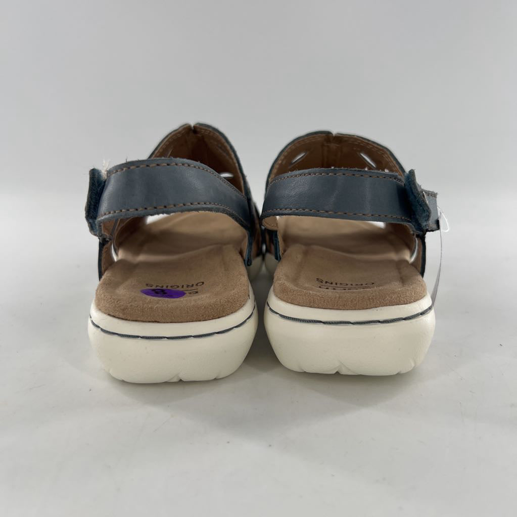 8w open toe laser-cut slingback sandals