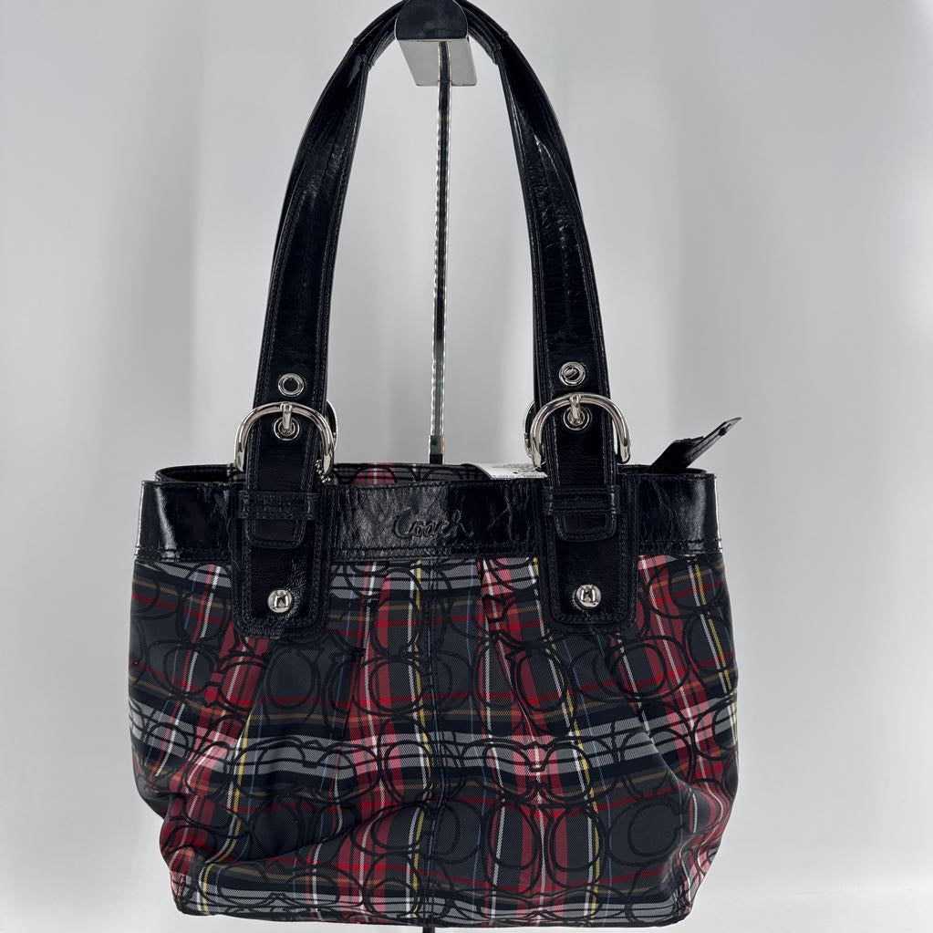 signature tartan plaid shoulder bag