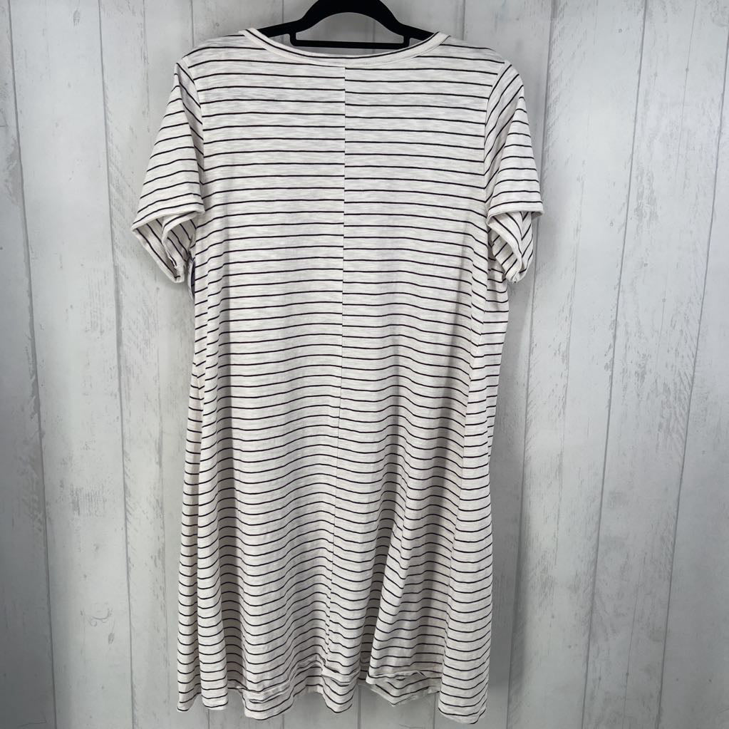 1X striped s/s dress