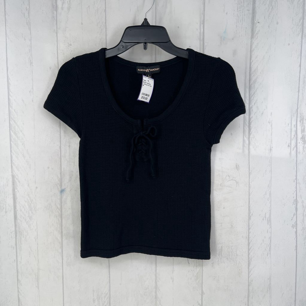 L lace-up s/s top