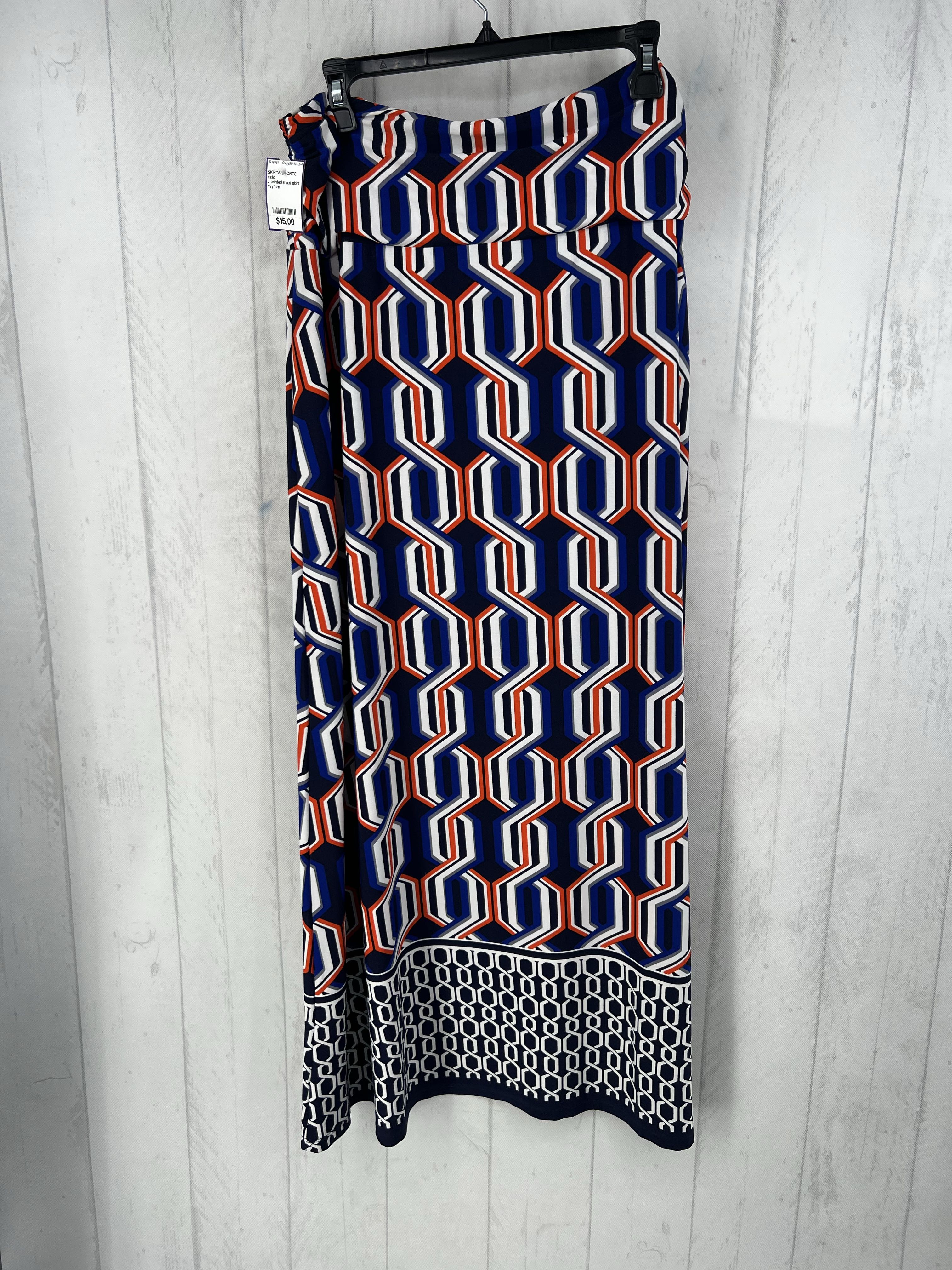 L printed maxi skirt