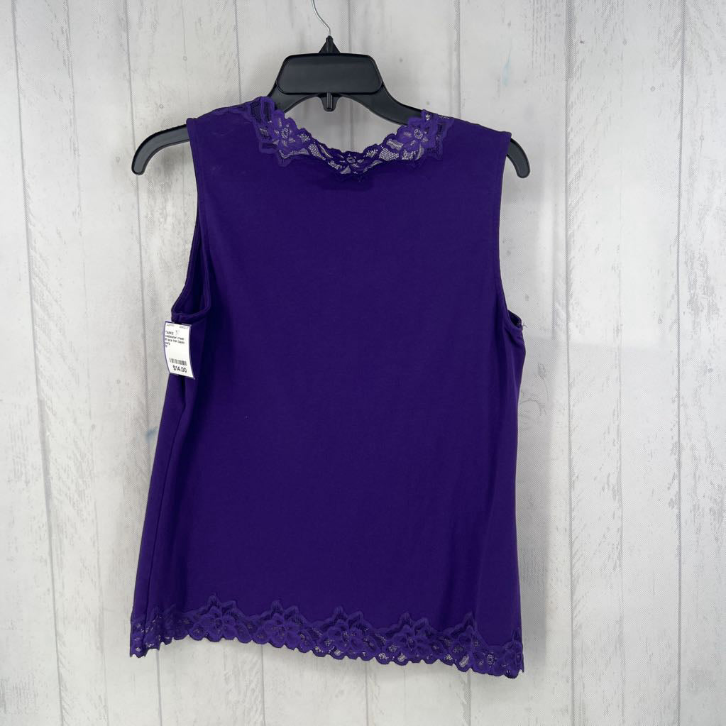 M lace trim basic cami