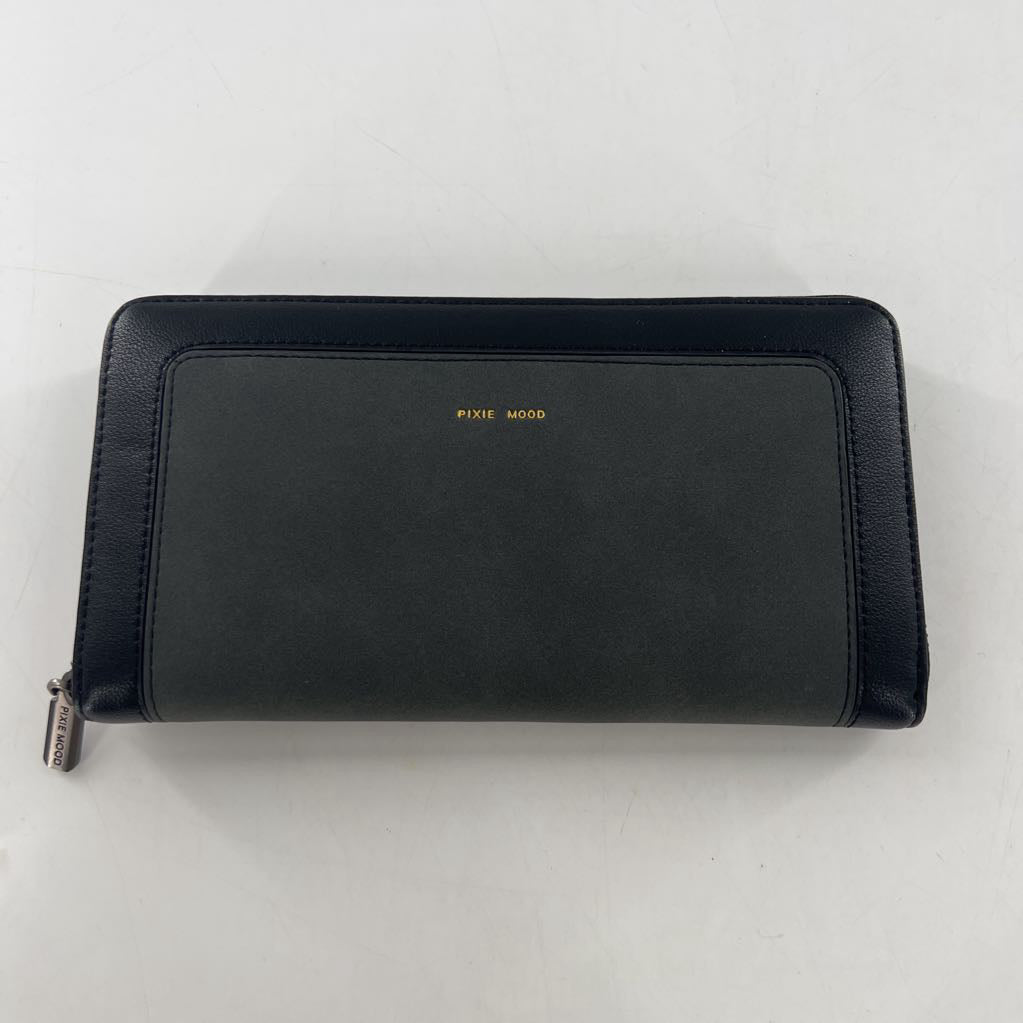 colorblock zip-around wallet