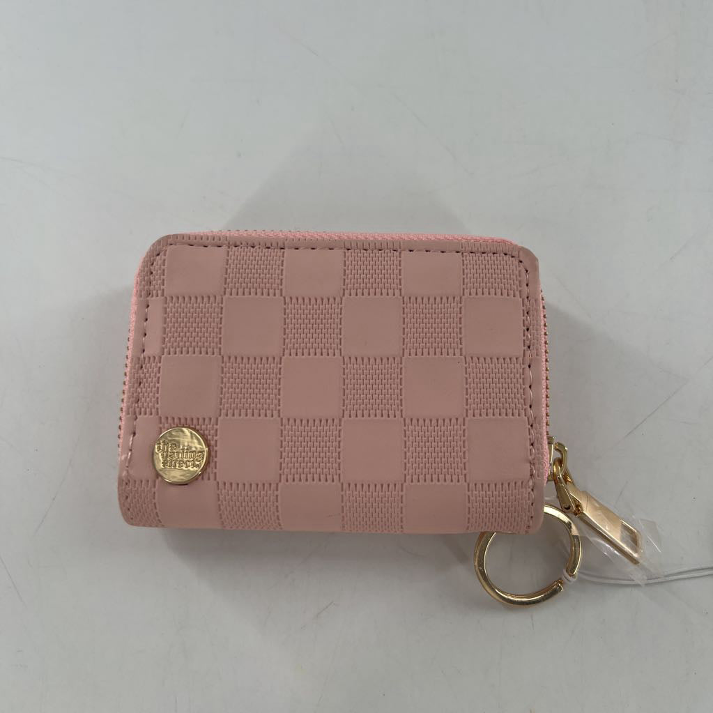 checkered zip around card-holder