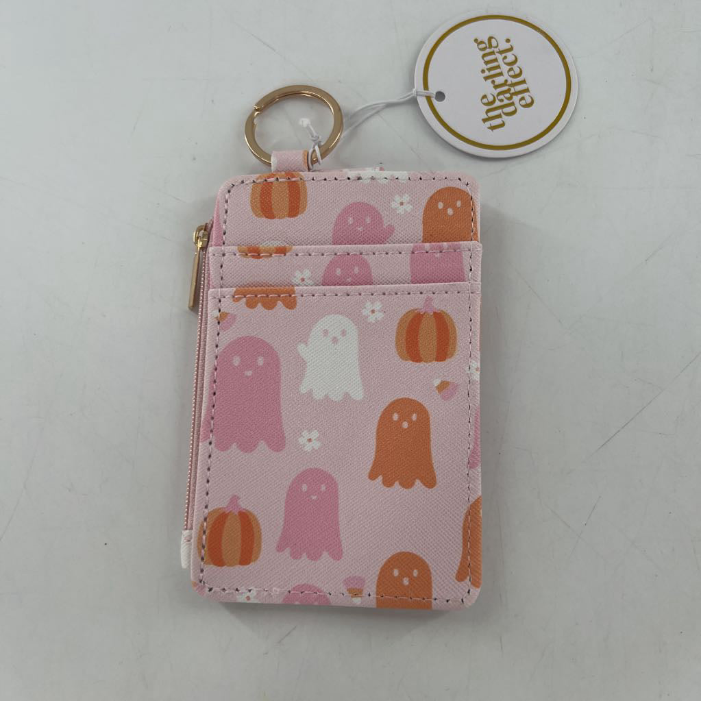 ghost&pumpkin print keychain wallet