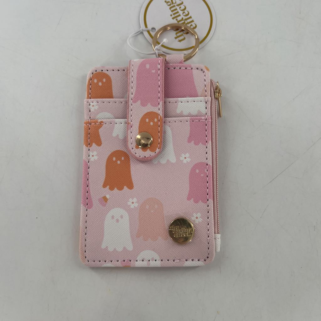 ghost&pumpkin print keychain wallet