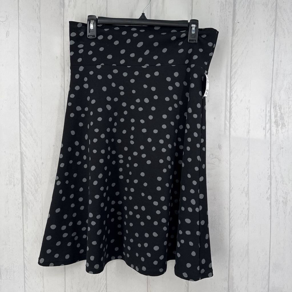 L polka-dot pull-on skirt