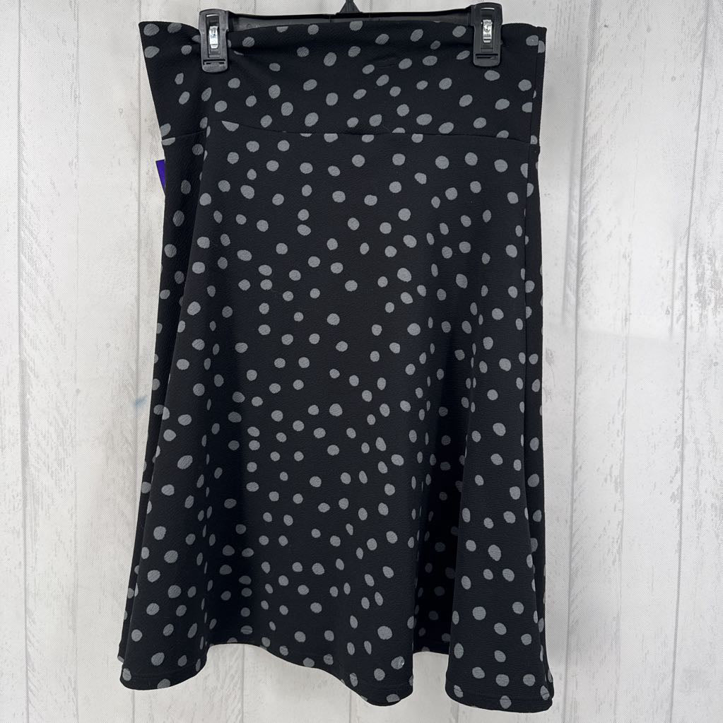 L polka-dot pull-on skirt