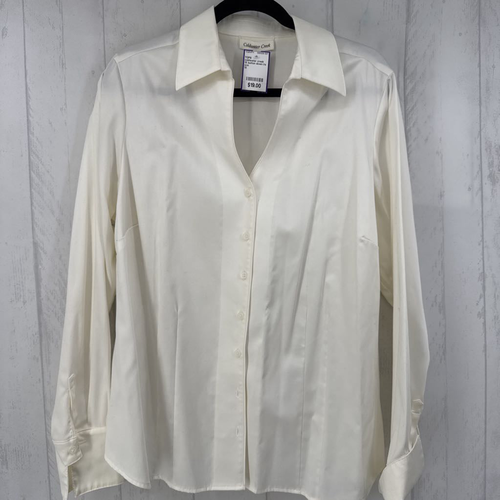 1X button down l/s top