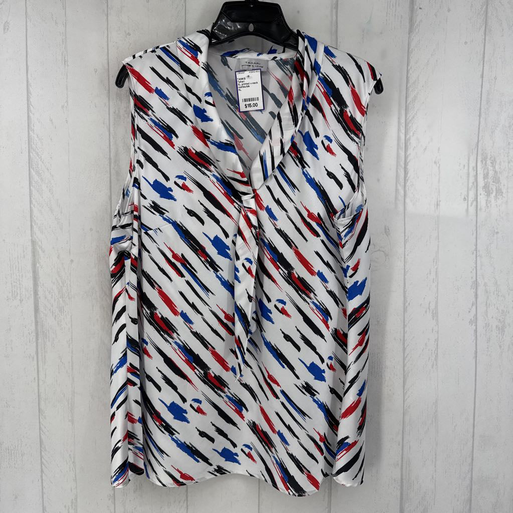 XL printed v-neck top