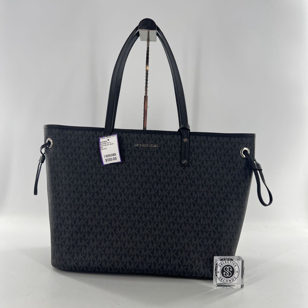 monogram open tote