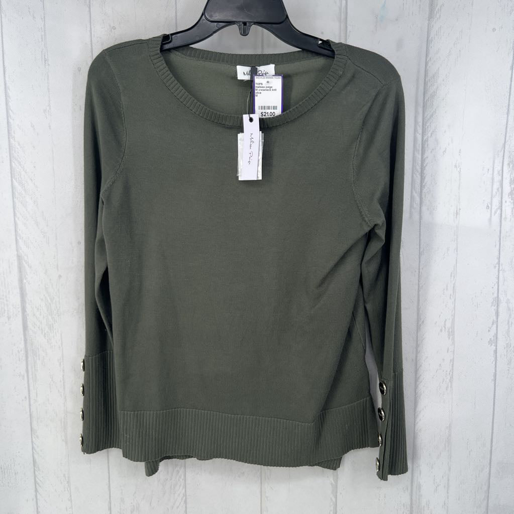 M crewneck knit top