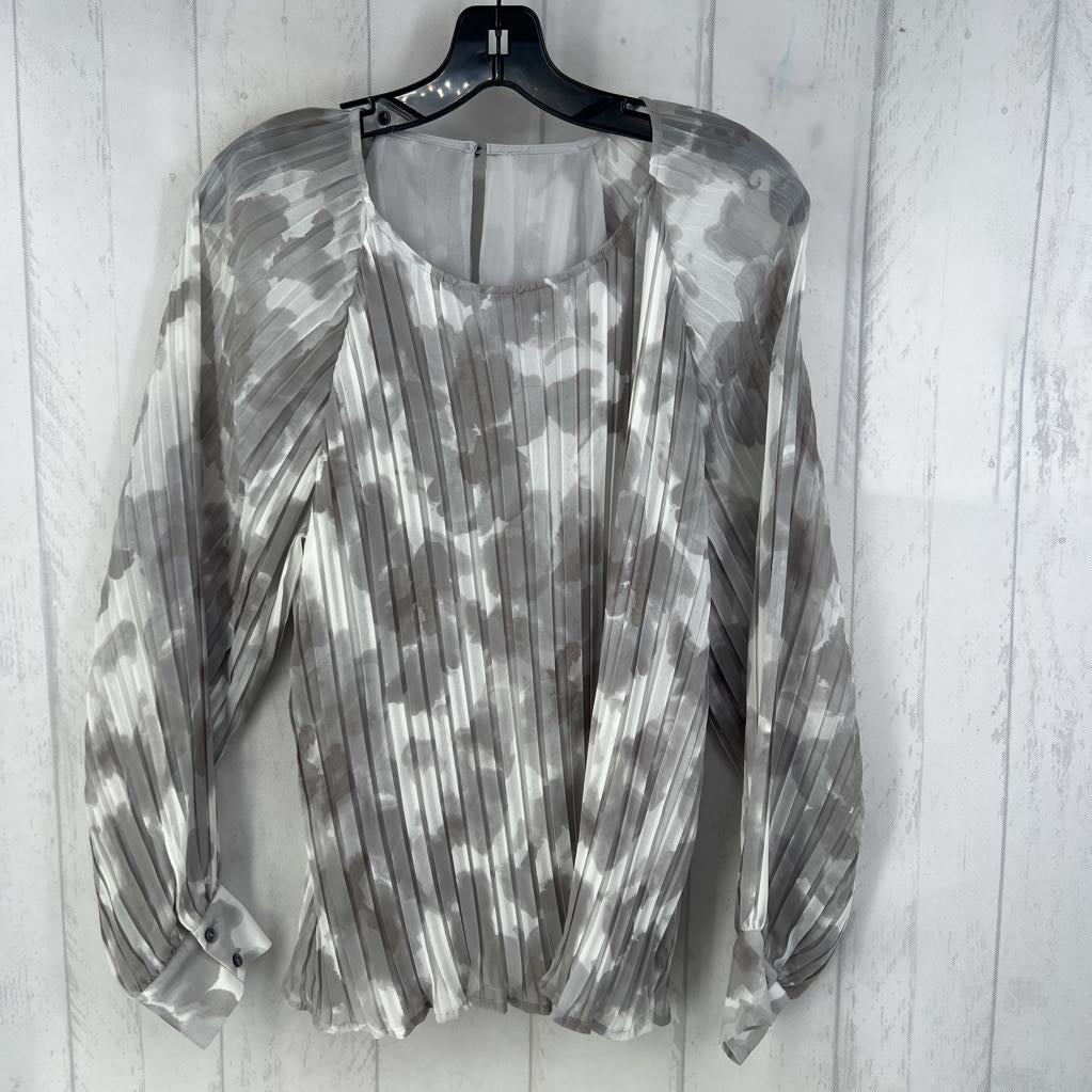 L pleated l/s top