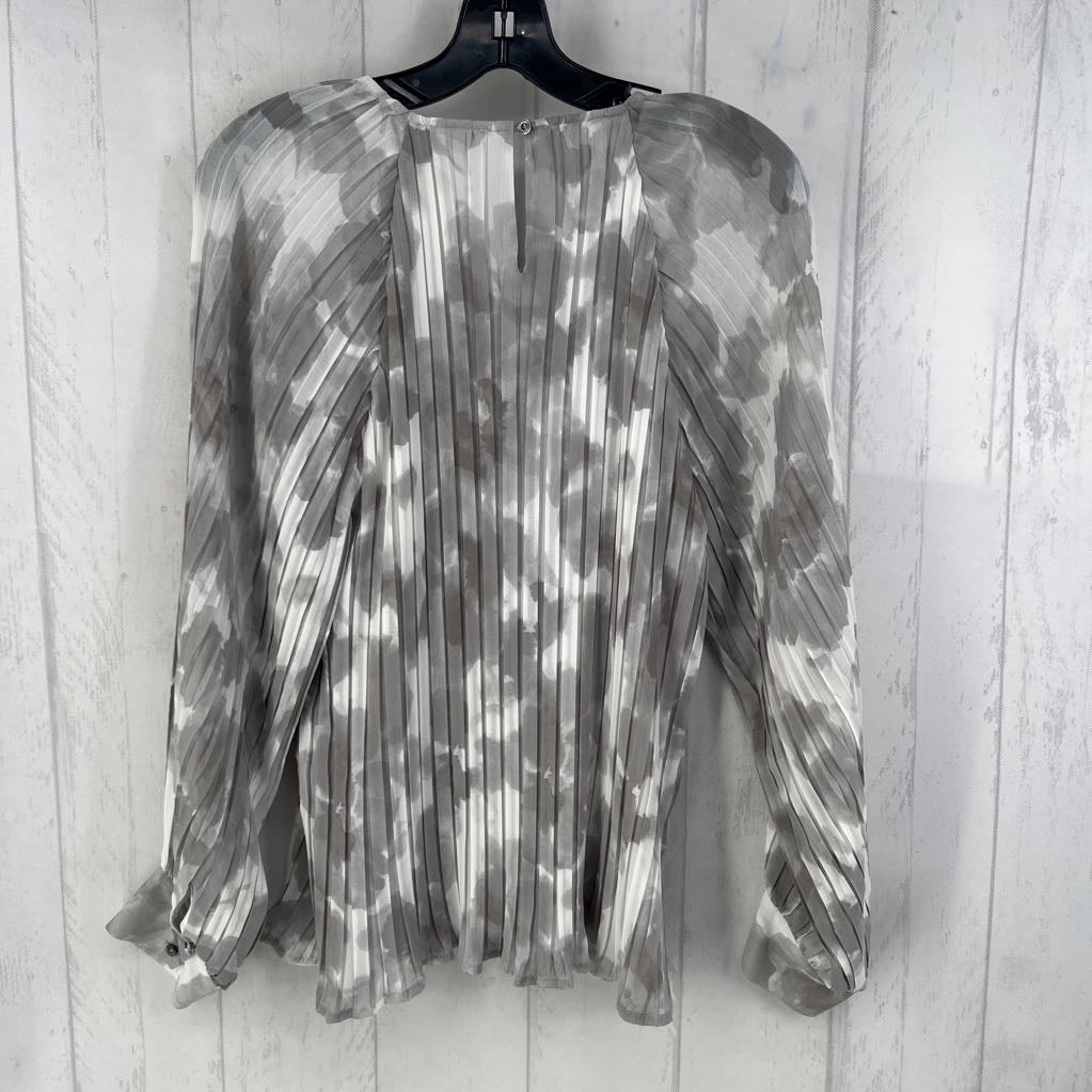 L pleated l/s top