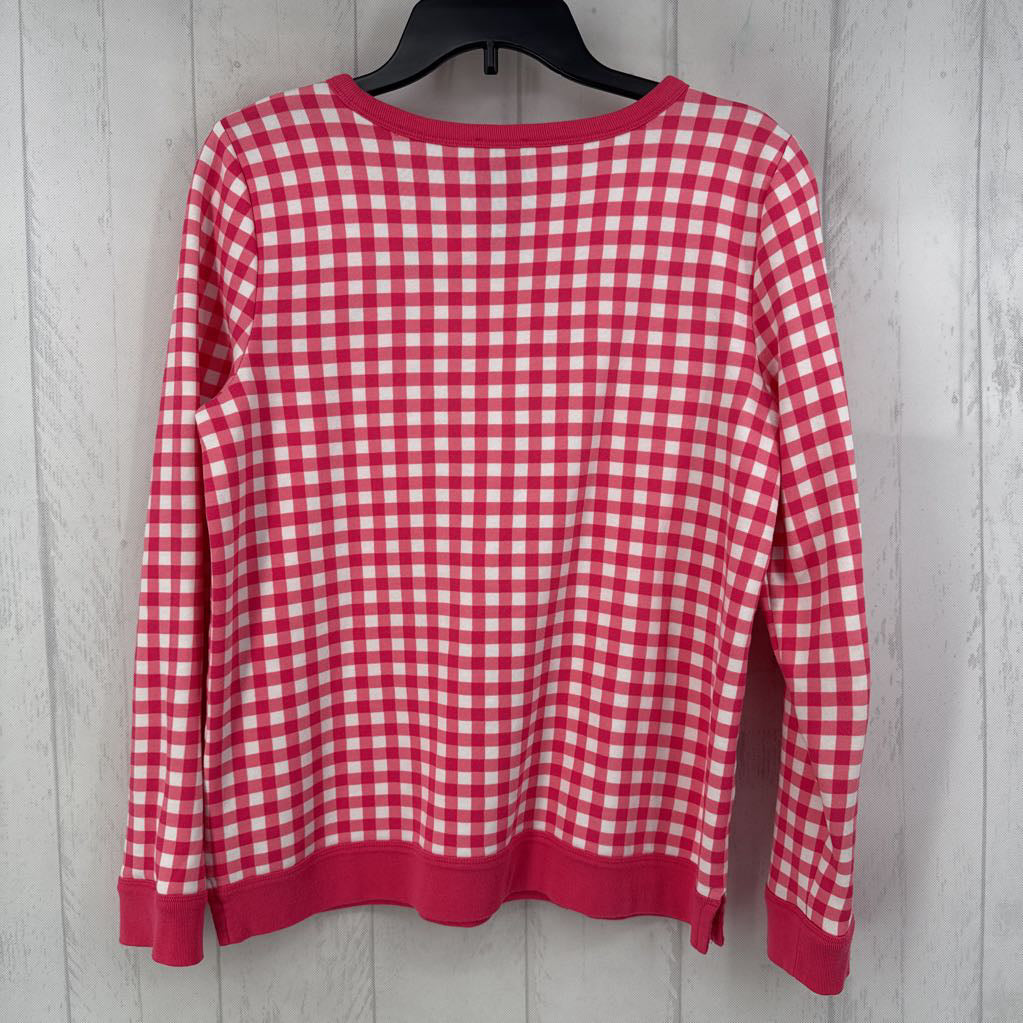 S gingham print sweatshirt