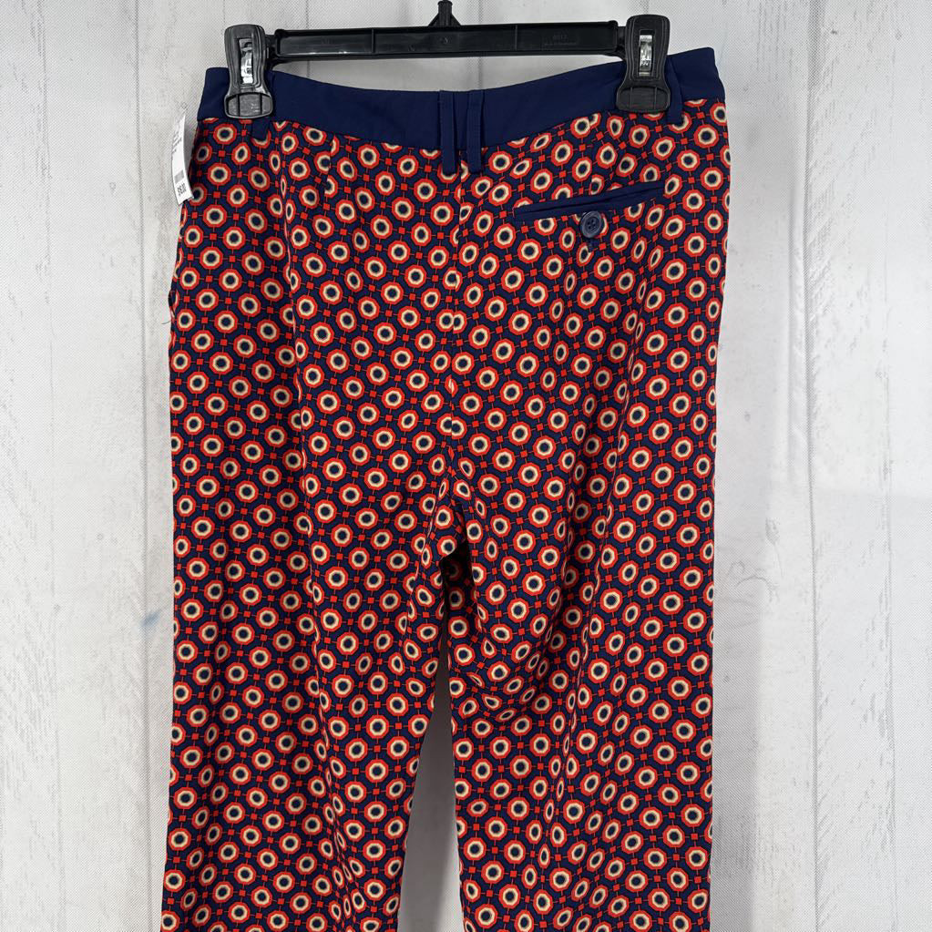 S printed slim leg trouser