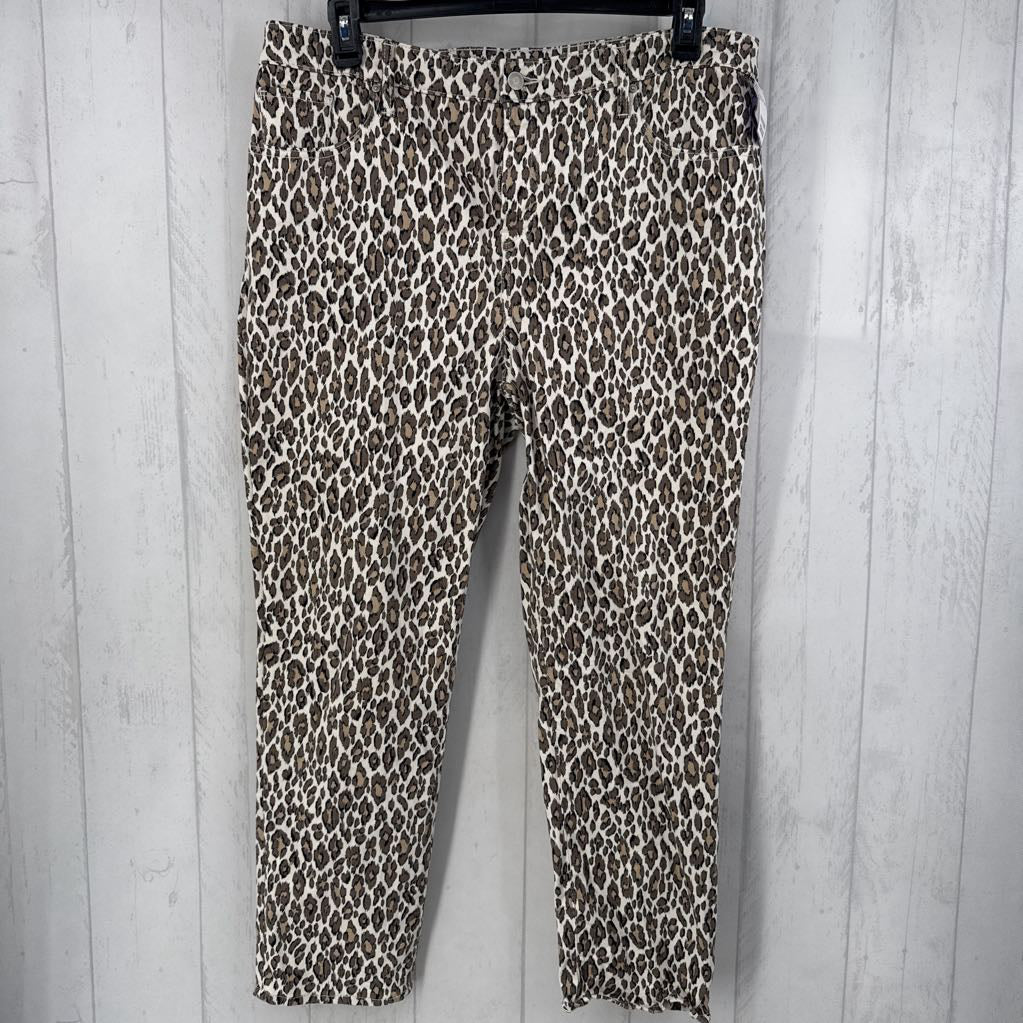 16 animal print slim leg jeans