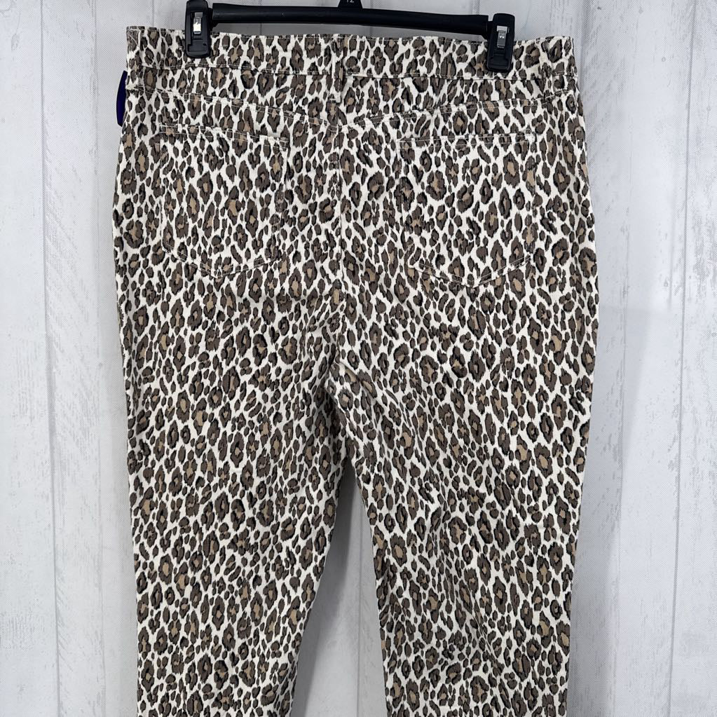 16 animal print slim leg jeans
