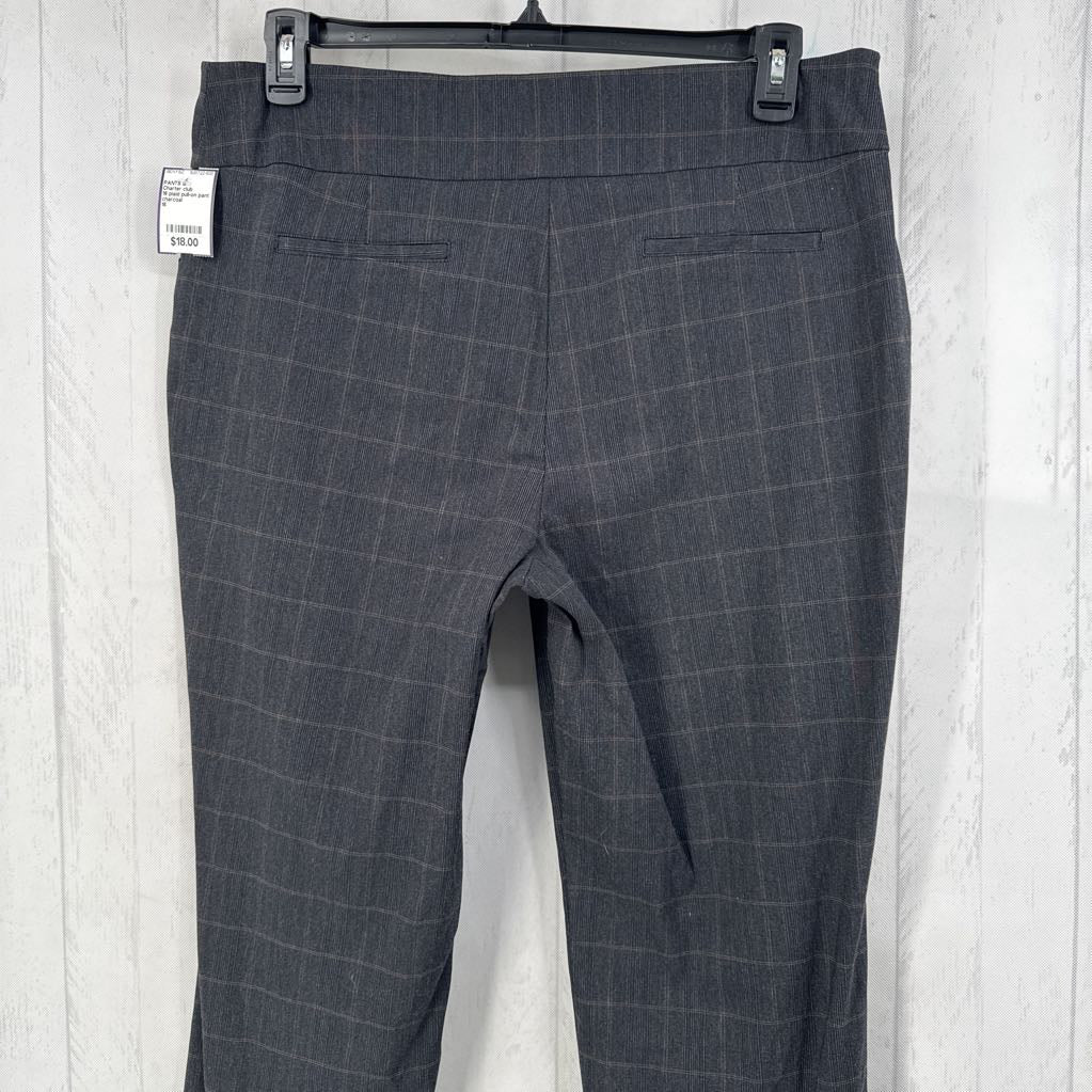 16 plaid pull-on pant