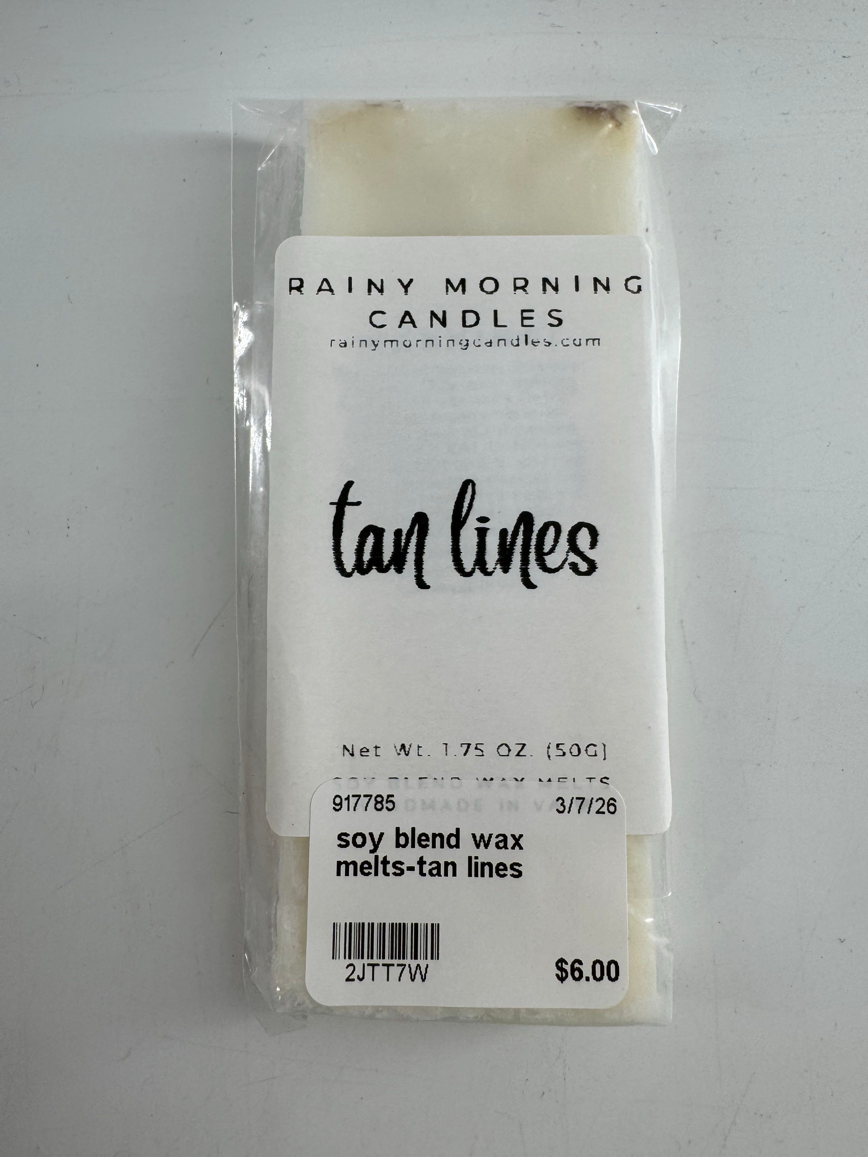 soy blend wax melts-tan lines