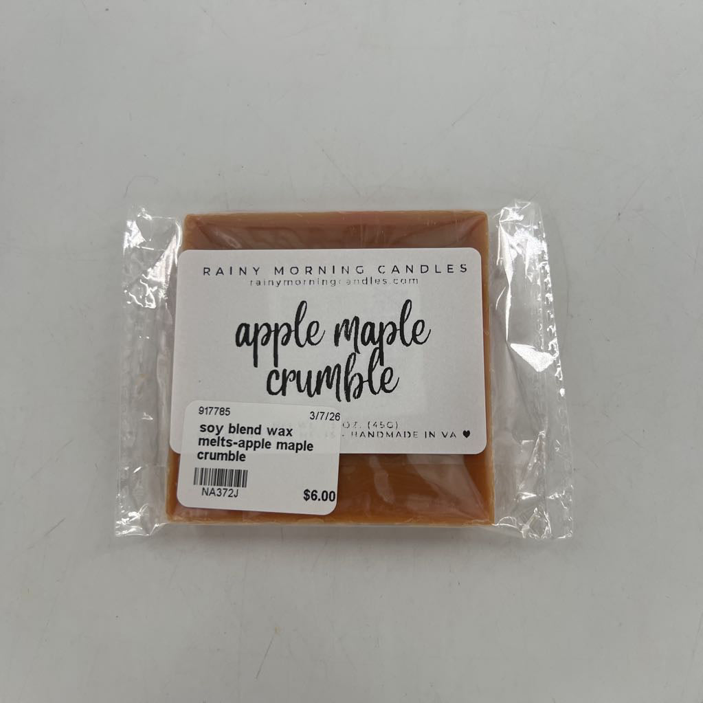 soy blend wax melts-apple maple crumble