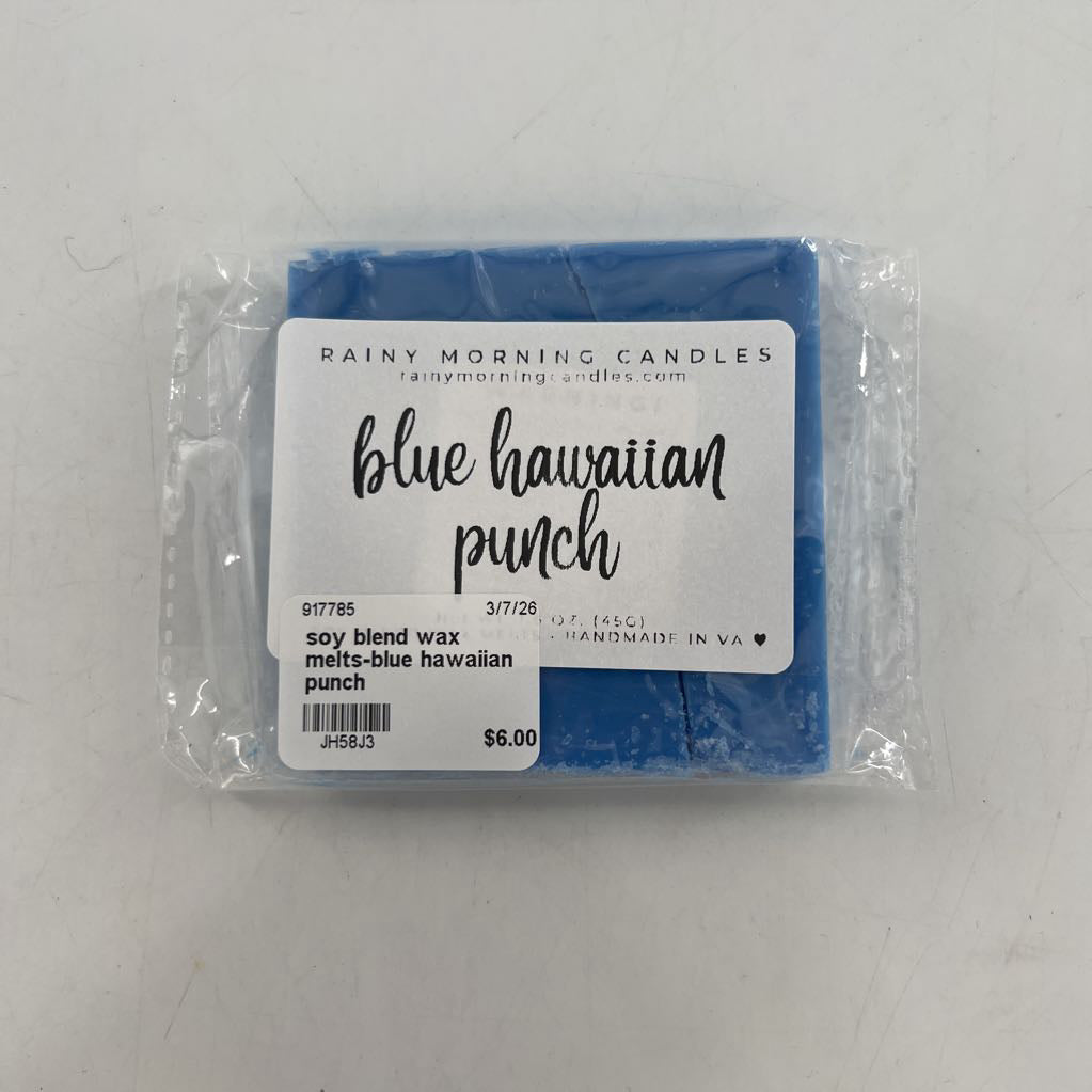 soy blend wax melts-blue hawaiian punch