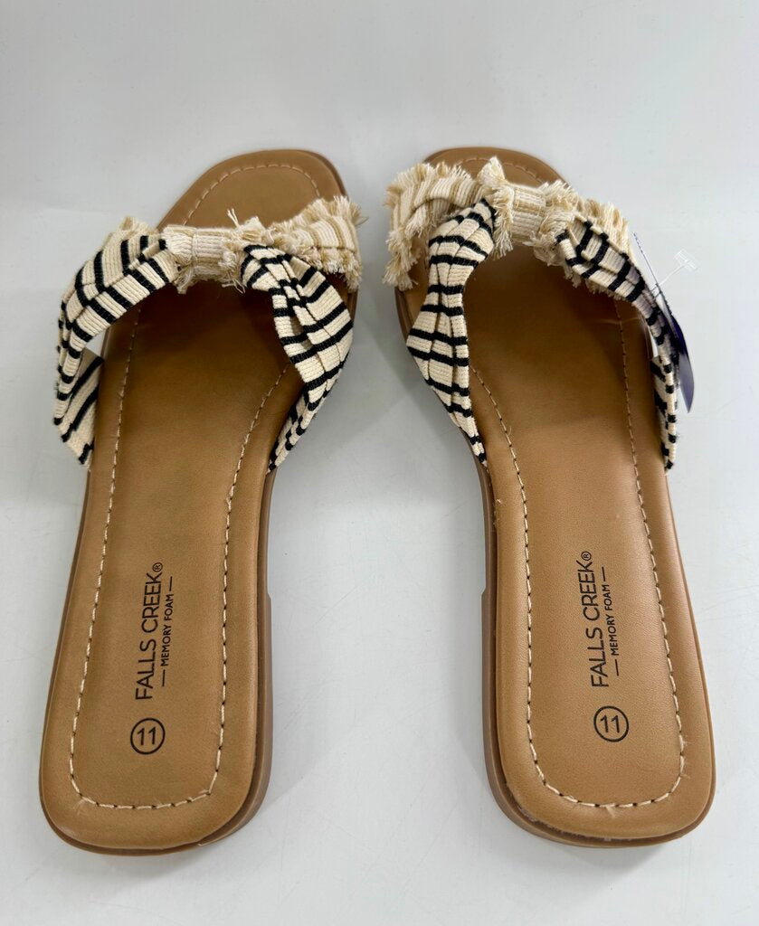11 striped cloth sandal