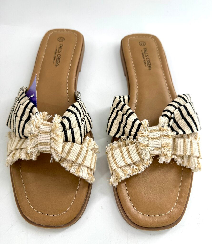 11 striped cloth sandal