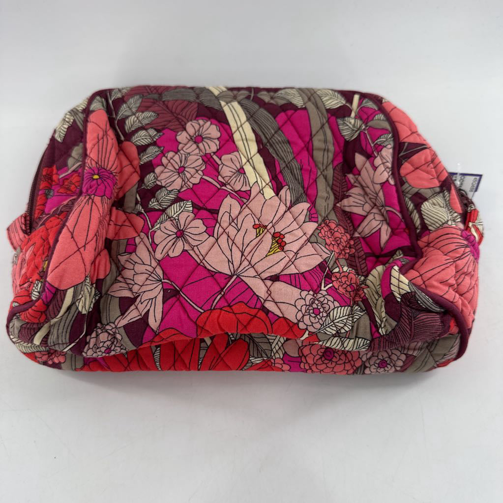 R34 floral zip cosmetic bag