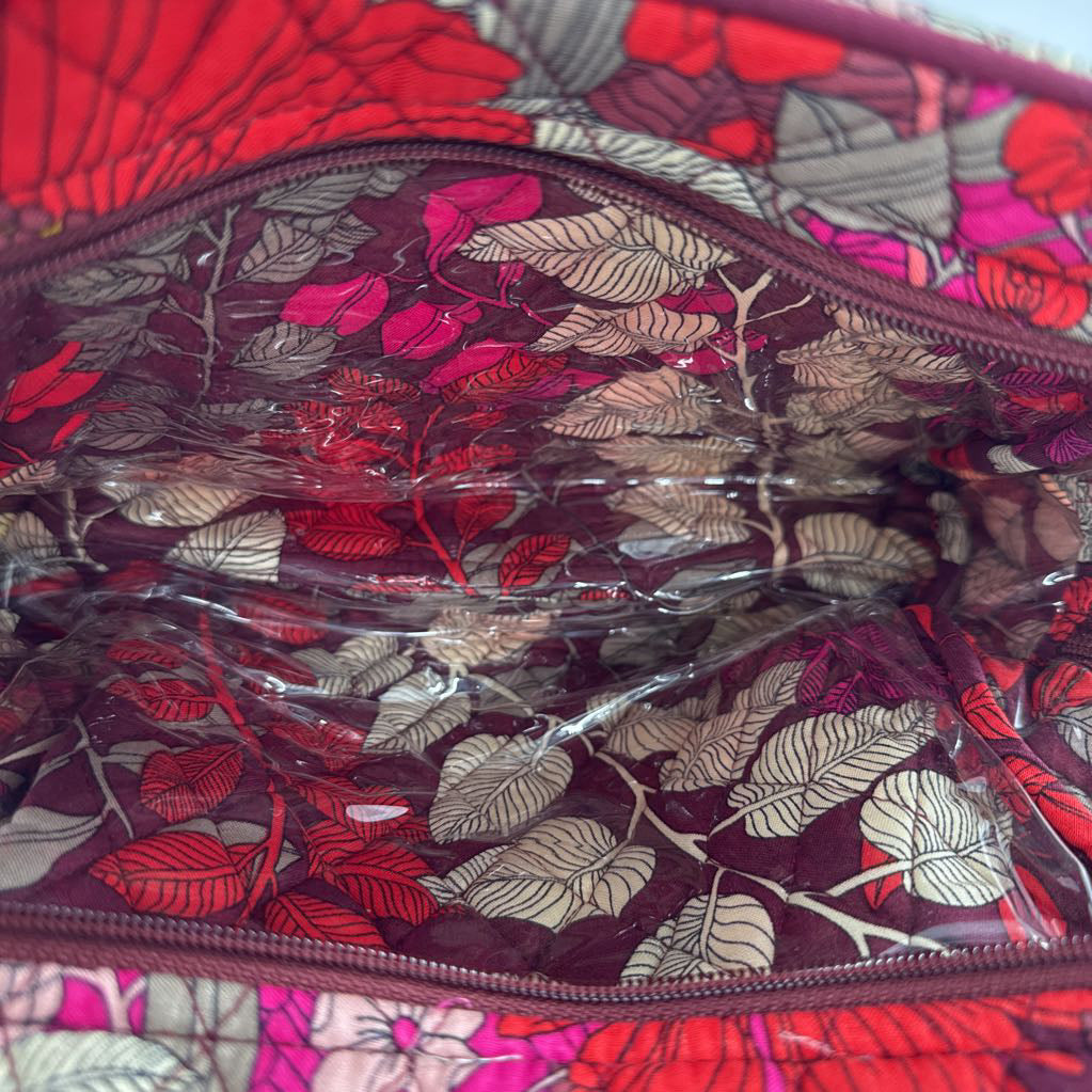 R34 floral zip cosmetic bag