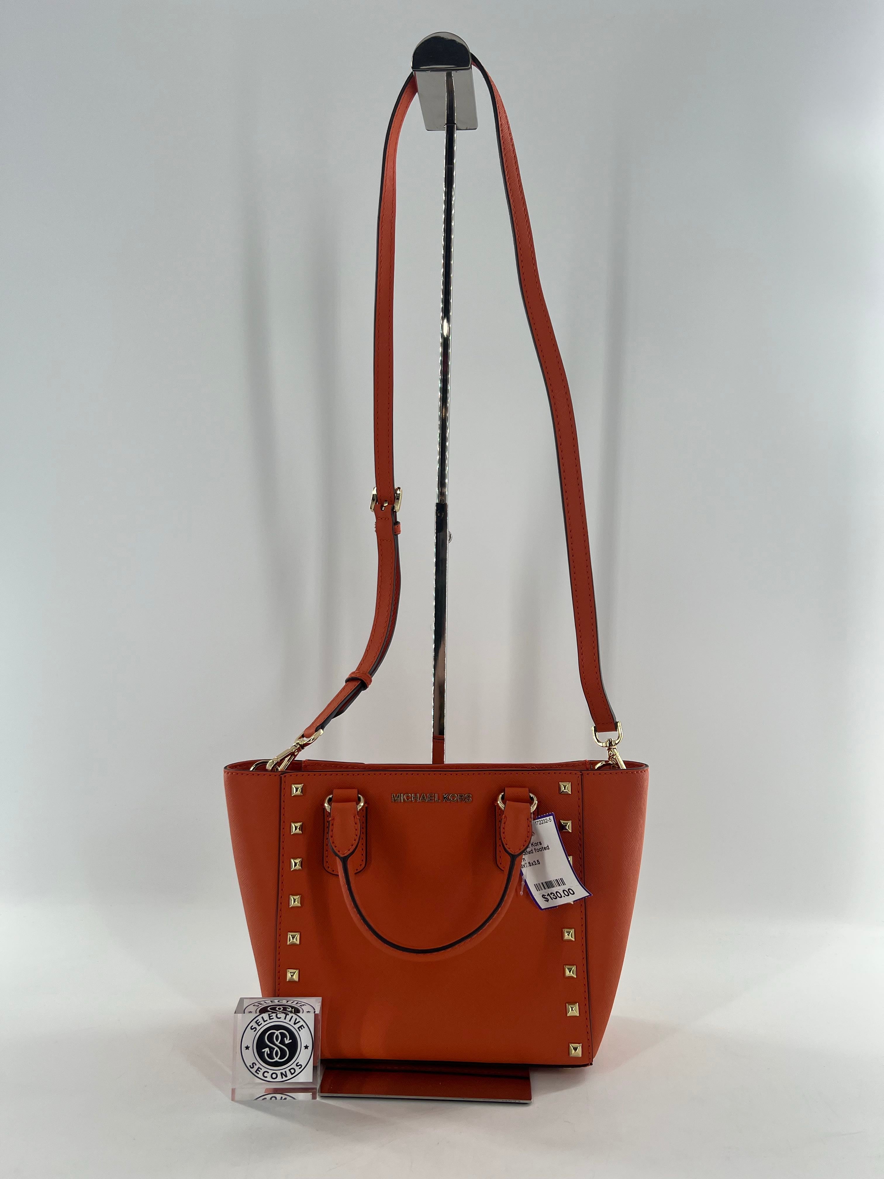 studded footed satchel
