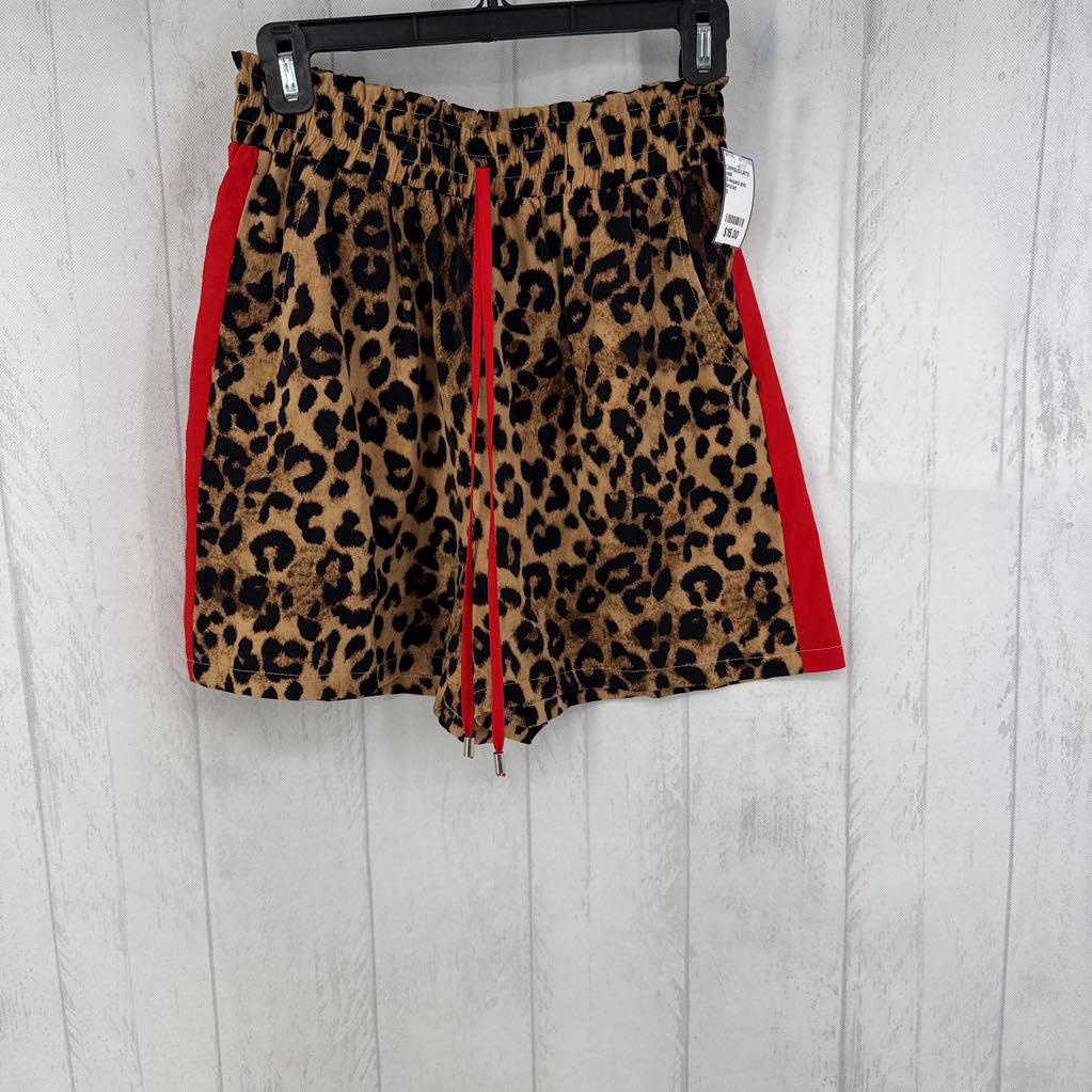 S leopard print shorts