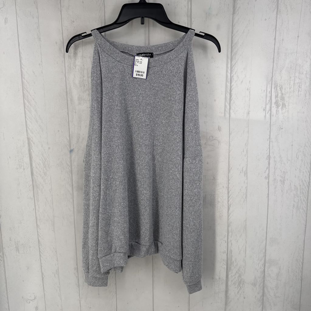 XL /1X cold shoulder l/s top