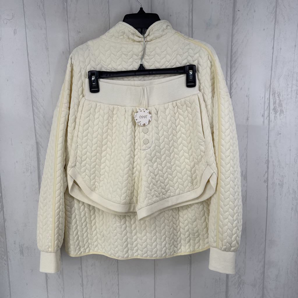 S 2Pc quilted jacket & shorts set